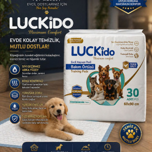 Luckido Köpek Tuvalet Pedi 60x90 cm 30 Adet (Eğitim Pedi)