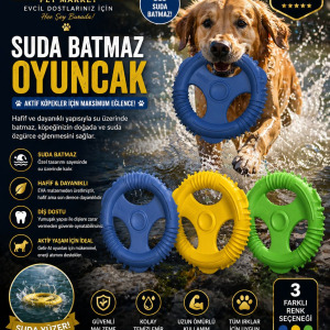 Seahorse Suda Batmayan Halka Köpek Oyuncağı (Floating Ring Toy)